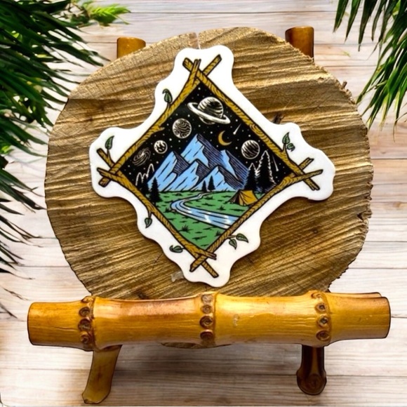 NEW 4 Camping / Wanderlust / Tent / Camp Fire / Beach Waterproof Vinyl Stickers - Picture 3 of 7